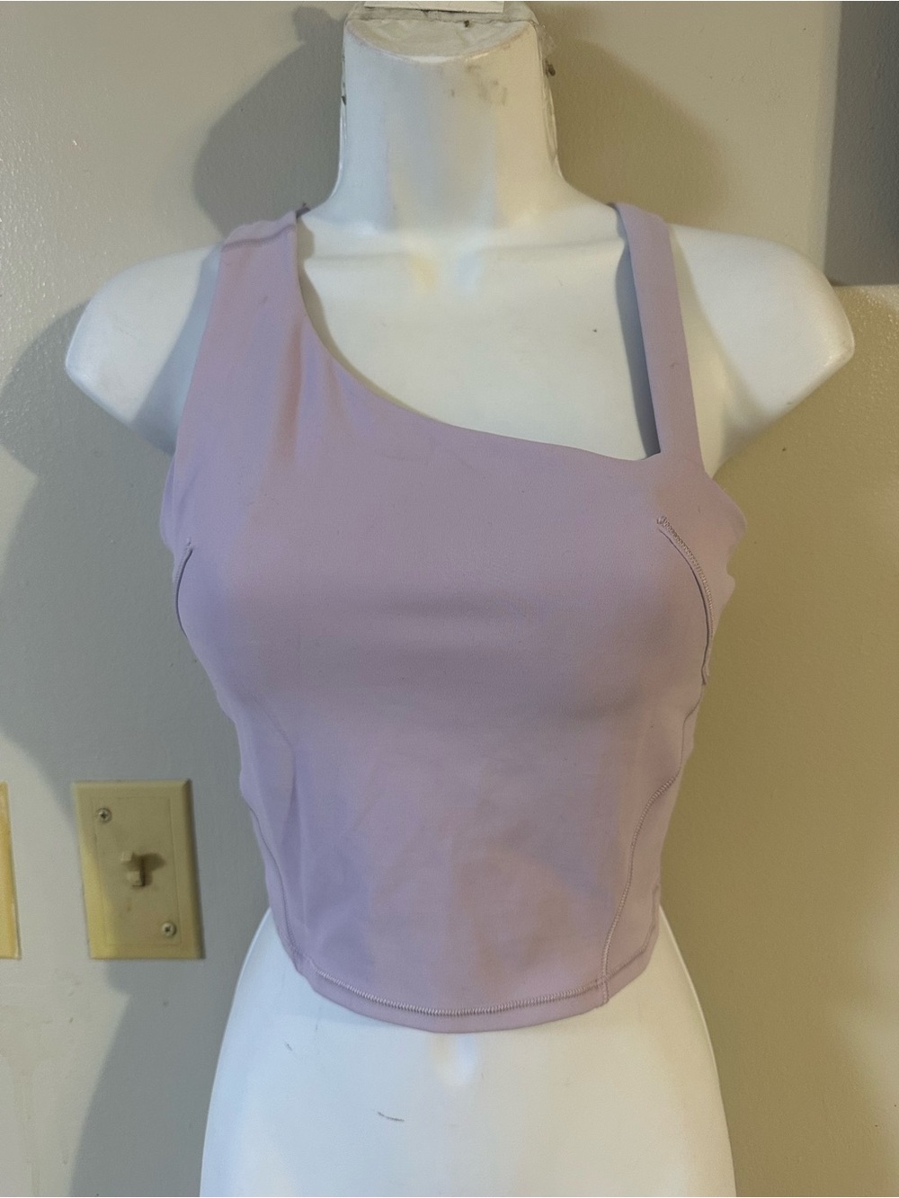 lululemon athletica Lilac Asymmetric One-Shoulder Crop Tank